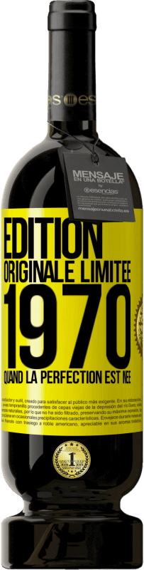 Envoi gratuit | Vin rouge Édition Premium MBS® Réserve Édition Originale Limitée 1970. Quand la perfection est née Étiquette Jaune. Étiquette personnalisable Réserve 12 Mois Récolte 2015 Tempranillo