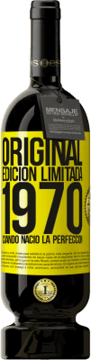 Envío gratis | Vino Tinto Edición Premium MBS® Reserva Original. Edición Limitada. 1970. Cuando nació la perfección Etiqueta Amarilla. Etiqueta personalizable Reserva 12 Meses Cosecha 2015 Tempranillo