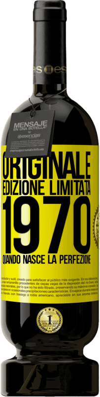 Spedizione Gratuita | Vino rosso Edizione Premium MBS® Riserva Originale. Edizione Limitata. 1970. Quando nasce la perfezione Etichetta Gialla. Etichetta personalizzabile Riserva 12 Mesi Raccogliere 2014 Tempranillo