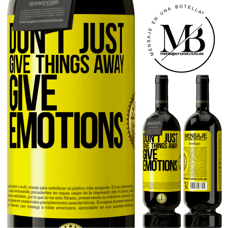 29,95 € Free Shipping | Red Wine Premium Edition MBS® Reserva Don't just give things away, give emotions Yellow Label. Customizable label Reserva 12 Months Harvest 2014 Tempranillo