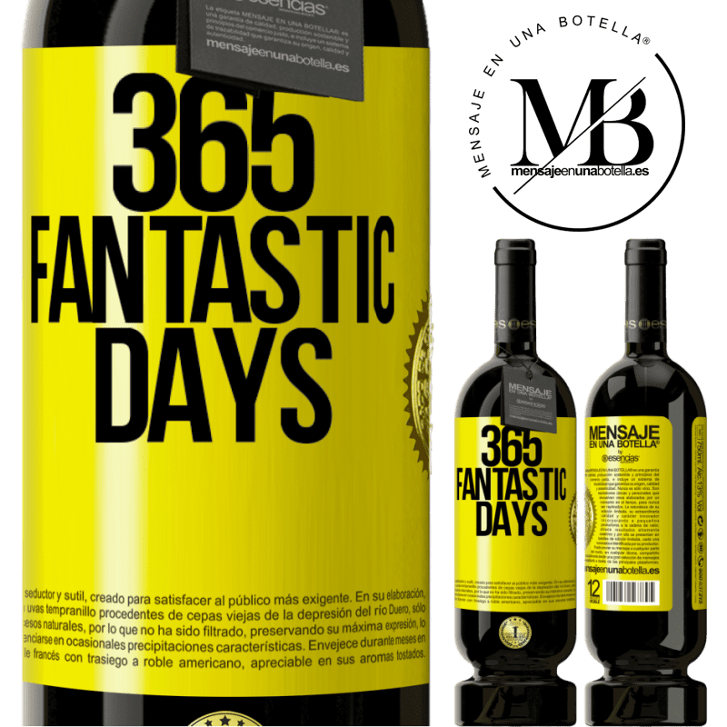 29,95 € Free Shipping | Red Wine Premium Edition MBS® Reserva 365 fantastic days Yellow Label. Customizable label Reserva 12 Months Harvest 2014 Tempranillo