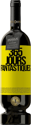 Envoi gratuit | Vin rouge Édition Premium MBS® Réserve 365 jours fantastiques Étiquette Jaune. Étiquette personnalisable Réserve 12 Mois Récolte 2015 Tempranillo