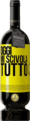 Spedizione Gratuita | Vino rosso Edizione Premium MBS® Riserva Oggi mi scivola tutto Etichetta Gialla. Etichetta personalizzabile Riserva 12 Mesi Raccogliere 2015 Tempranillo