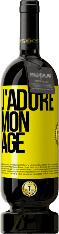 49,95 € | Vin rouge Édition Premium MBS® Réserve J'adore mon âge Étiquette Jaune. Étiquette personnalisable Réserve 12 Mois Récolte 2015 Tempranillo