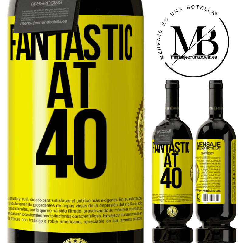29,95 € Free Shipping | Red Wine Premium Edition MBS® Reserva Fantastic at 40 Yellow Label. Customizable label Reserva 12 Months Harvest 2014 Tempranillo
