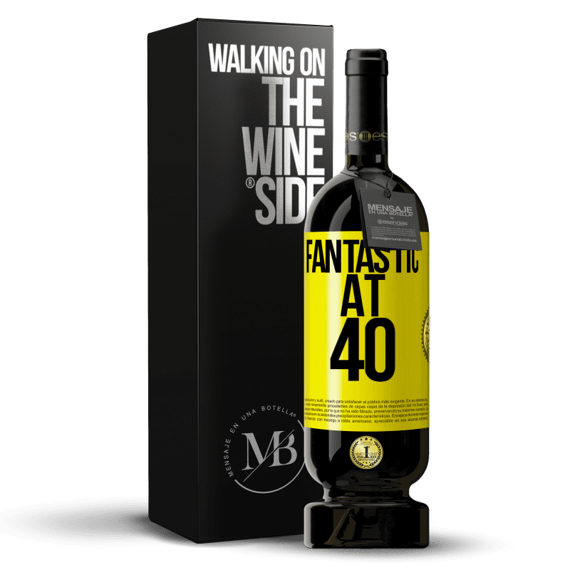 39,95 € Free Shipping | Red Wine Premium Edition MBS® Reserva Fantastic at 40 Yellow Label. Customizable label Reserva 12 Months Harvest 2015 Tempranillo