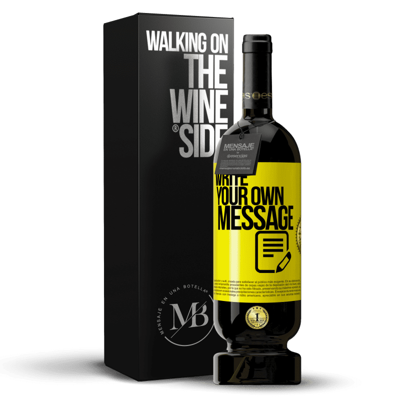 49,95 € Free Shipping | Red Wine Premium Edition MBS® Reserve Write your own message Yellow Label. Customizable label Reserve 12 Months Harvest 2013 Tempranillo