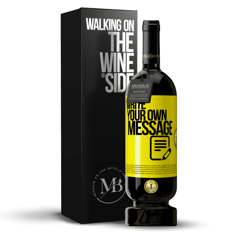 49,95 € Free Shipping | Red Wine Premium Edition MBS® Reserve Write your own message Yellow Label. Customizable label Reserve 12 Months Harvest 2015 Tempranillo