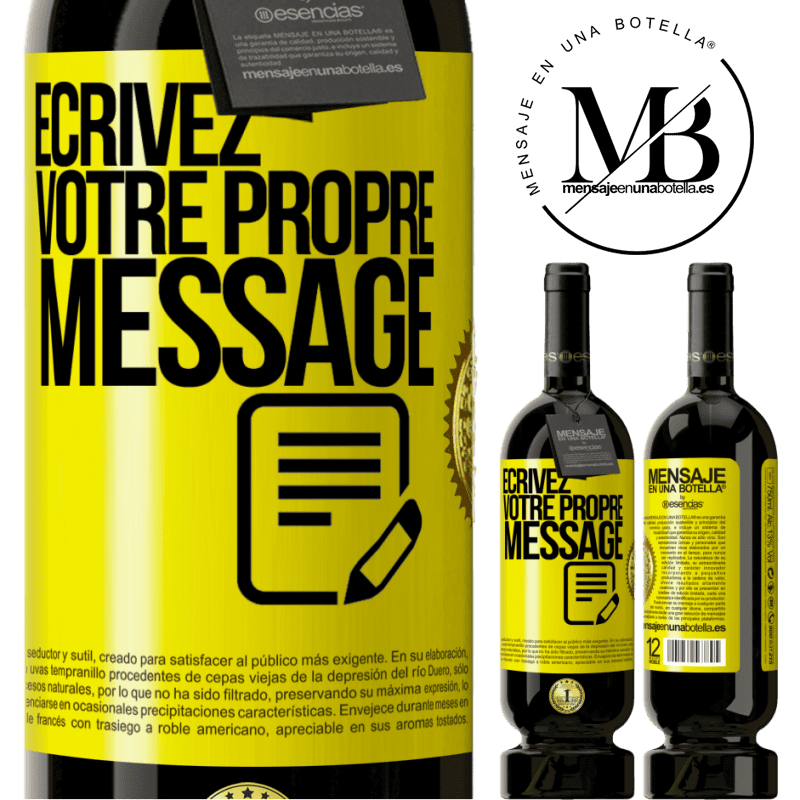 49,95 € Envoi gratuit | Vin rouge Édition Premium MBS® Réserve Écrivez votre propre message Étiquette Jaune. Étiquette personnalisable Réserve 12 Mois Récolte 2014 Tempranillo