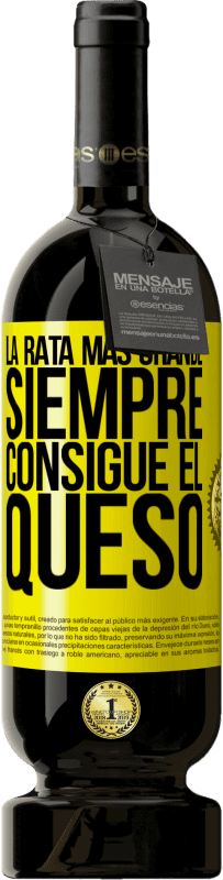 Envío gratis | Vino Tinto Edición Premium MBS® Reserva La rata más grande siempre consigue el queso Etiqueta Amarilla. Etiqueta personalizable Reserva 12 Meses Cosecha 2016 Tempranillo