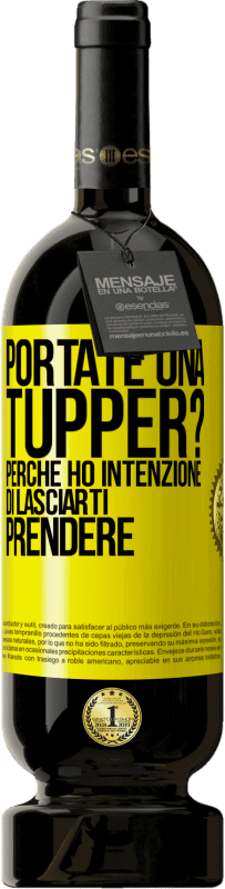 Spedizione Gratuita | Vino rosso Edizione Premium MBS® Riserva Portate una tupper? Perché ho intenzione di lasciarti prendere Etichetta Gialla. Etichetta personalizzabile Riserva 12 Mesi Raccogliere 2014 Tempranillo