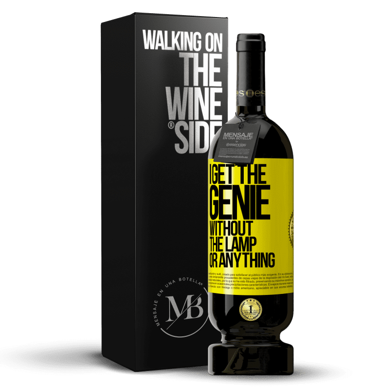 49,95 € Free Shipping | Red Wine Premium Edition MBS® Reserve I get the genie without the lamp or anything Yellow Label. Customizable label Reserve 12 Months Harvest 2014 Tempranillo