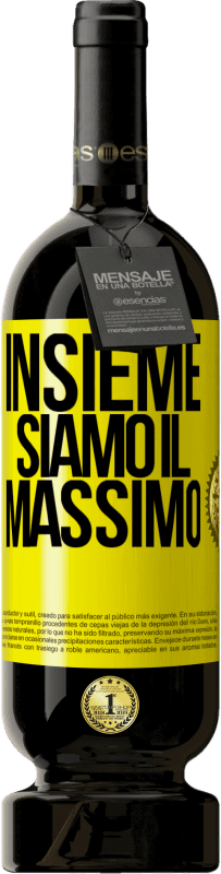 Spedizione Gratuita | Vino rosso Edizione Premium MBS® Riserva Insieme siamo il massimo Etichetta Gialla. Etichetta personalizzabile Riserva 12 Mesi Raccogliere 2015 Tempranillo