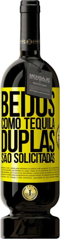 49,95 € Envio grátis | Vinho tinto Edição Premium MBS® Reserva Beijos como tequila. Duplas são solicitadas Etiqueta Amarela. Etiqueta personalizável Reserva 12 Meses Colheita 2016 Tempranillo