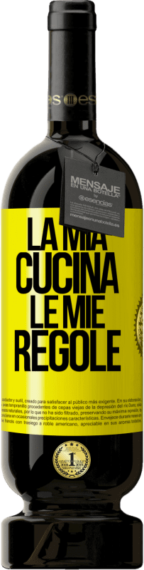 Spedizione Gratuita | Vino rosso Edizione Premium MBS® Riserva La mia cucina, le mie regole Etichetta Gialla. Etichetta personalizzabile Riserva 12 Mesi Raccogliere 2014 Tempranillo