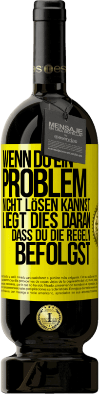 Kostenloser Versand | Rotwein Premium Ausgabe MBS® Reserve Wenn du ein Problem nicht lösen kannst, liegt dies daran, dass du die Regeln befolgst Gelbes Etikett. Anpassbares Etikett Reserve 12 Monate Ernte 2014 Tempranillo