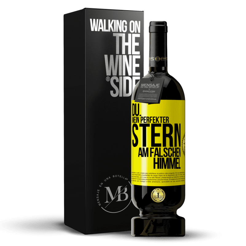 49,95 € Kostenloser Versand | Rotwein Premium Ausgabe MBS® Reserve Du. Mein perfekter Stern am falschen Himmel Gelbes Etikett. Anpassbares Etikett Reserve 12 Monate Ernte 2016 Tempranillo