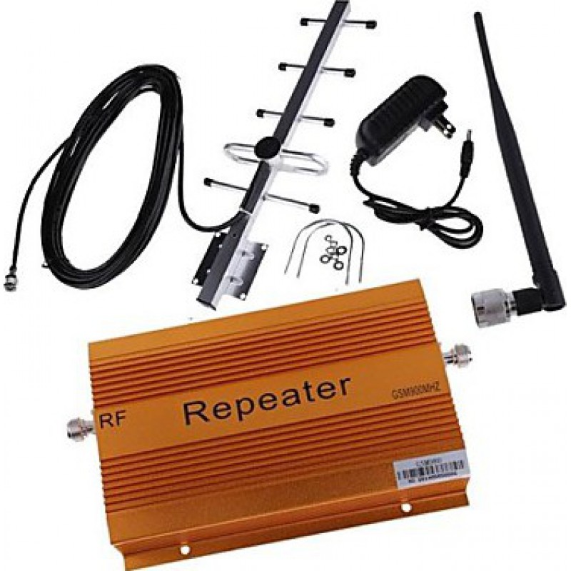 85,95 € Free Shipping | Signal Boosters 70dB High gain mobile phone signal booster. Whip and Yagi antenna GSM 2000m2