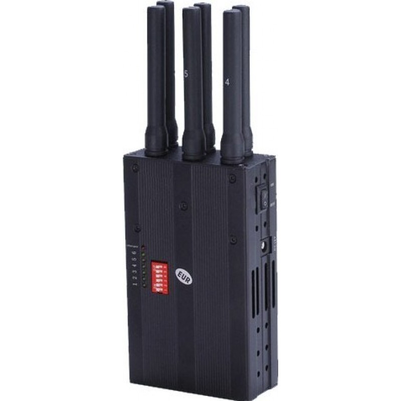 172,95 € Envío gratis | Bloqueadores de Teléfono Móvil Bloqueador de señal de mano. 6 bandas 3G Handheld