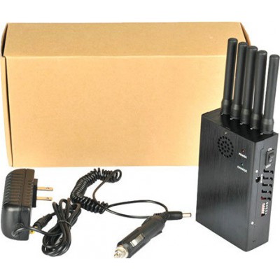 135,95 € Envío gratis | Bloqueadores de Teléfono Móvil Bloqueador de señal portátil de frecuencia. 5 antenas potentes 3G Portable