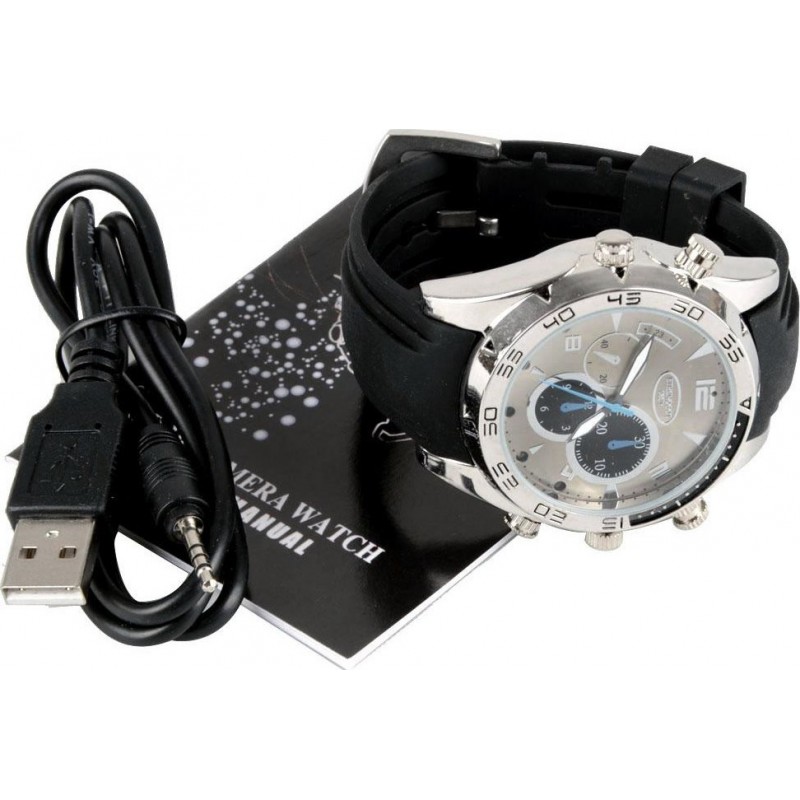 46,95 € Бесплатная доставка | Шпионские наручные часы Водостойкие шпионские часы. Скрытая камера. Функция камеры ПК. Ночное видение. Отображение в реальном времени 1080P Full HD
