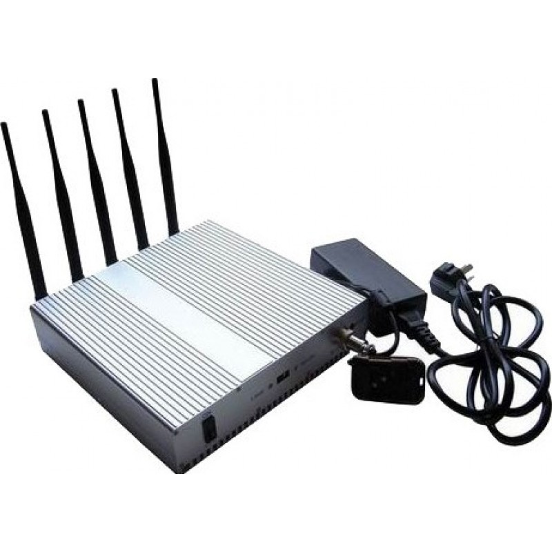 87,95 € Free Shipping | Cell Phone Jammers 5 Bands. Signal blocker with remote control. Omnidirectional antennas Cell phone
