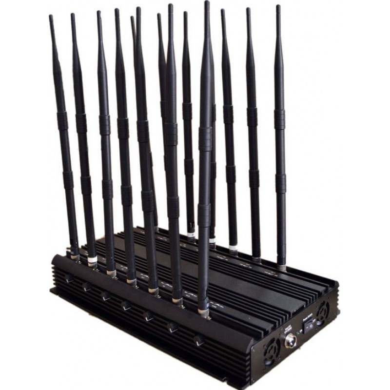 296,95 € Free Shipping | Cell Phone Jammers Full bands. Adjustable powerful signal blocker. 14 Antennas GPS 3G