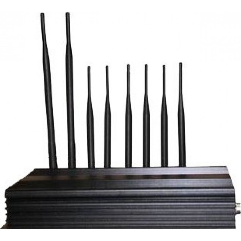 243,95 € Free Shipping | Cell Phone Jammers PC Controlled signal blocker. 8 Antennas Cell phone 3G
