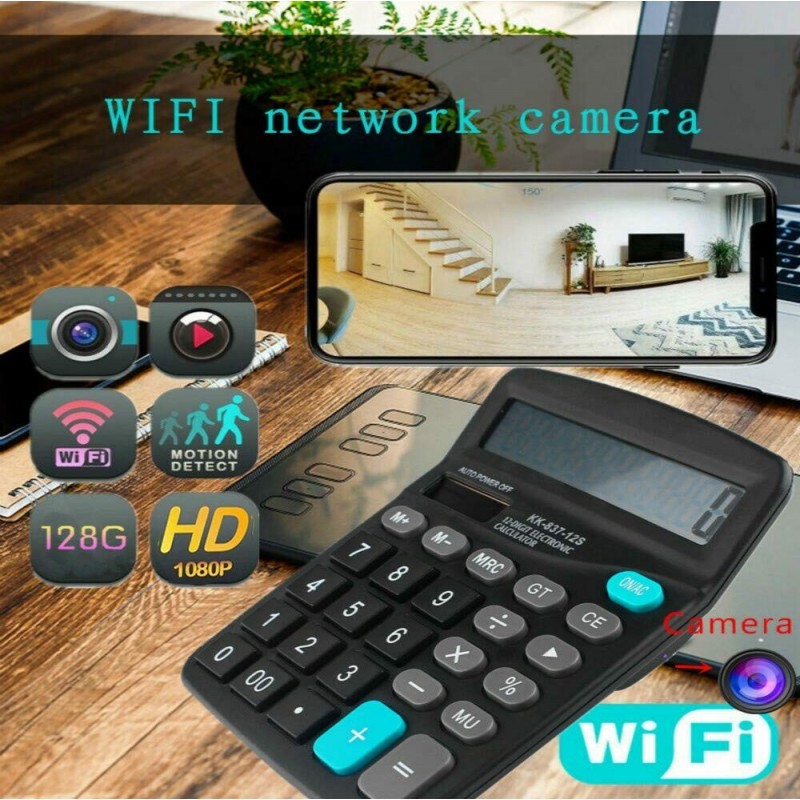 66,95 € Free Shipping | Hidden Spy Gadgets Calculator with WiFi Camera. HD. Hidden Camera. Wireless Spy Camera. Video Recorder. Motion Detection