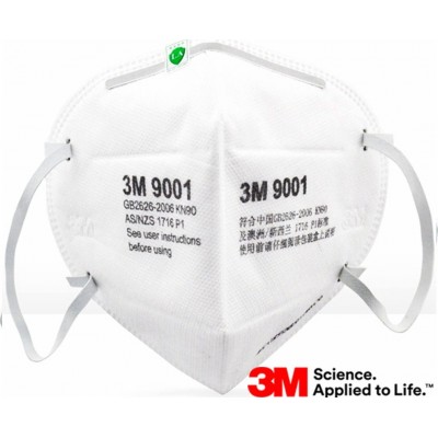 99,95 € 送料無料 | 20個入りボックス 呼吸保護マスク 3M モデル9001。FFP1KN90。呼吸保護マスク。折りたたみ式防塵マスク。 PM2.5。防曇マスク。安全マスク