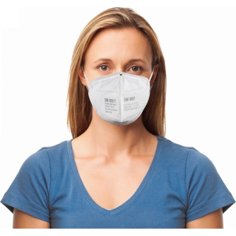 279,95 € 送料無料 | 100個入りボックス 呼吸保護マスク 3M モデル9001。FFP1KN90。呼吸保護マスク。折りたたみ式防塵マスク。 PM2.5。防曇マスク。安全マスク