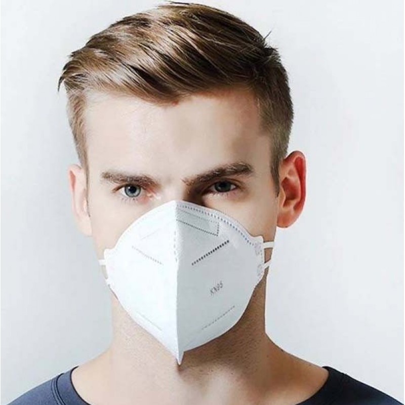 Коробка из 100 единиц Респираторные защитные маски КН95 95% Фильтрация. Защитная респираторная маска. PM2.5. Пятиуровневая защита. Антивирус вирус и бактерии