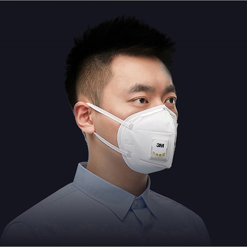 89,95 € 送料無料 | 10個入りボックス 呼吸保護マスク 3M 9501V+ KN95 FFP2。バルブ付き呼吸保護マスク。 PM2.5粒子フィルターマスク