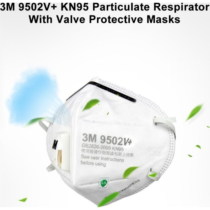 89,95 € Бесплатная доставка | Коробка из 10 единиц Респираторные защитные маски 3M 3M 9502V+ KN95 FFP2 Респираторная защитная маска с клапаном. PM2.5 Респиратор с фильтром частиц