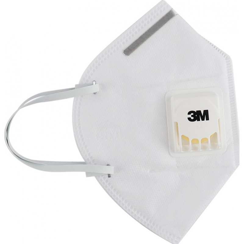 89,95 € Envio grátis | Caixa de 10 unidades Máscaras Proteção Respiratória 3M 3M 9502V+ KN95 FFP2 Máscara de proteção respiratória com válvula. Respirador com filtro de partículas PM2.5