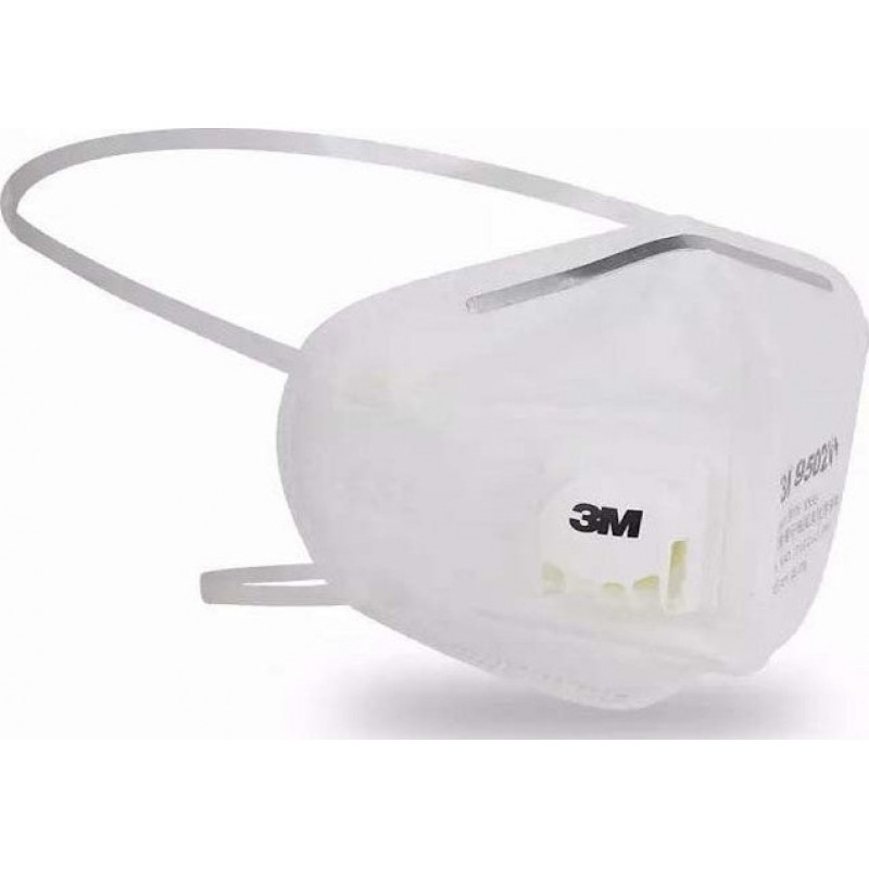 89,95 € Envio grátis | Caixa de 10 unidades Máscaras Proteção Respiratória 3M 9502V KN95 FFP2. Máscara de proteção respiratória com válvula. Respirador com filtro de partículas PM2.5