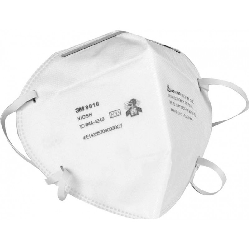 129,95 € 免费送货 | 盒装10个 呼吸防护面罩 3M 9010 N95 FFP2。呼吸防护面罩。 PM2.5防污染口罩。颗粒过滤器防毒面具