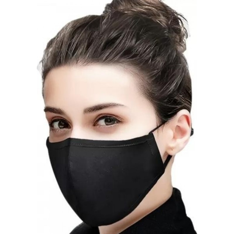 10個入りボックス 呼吸保護マスク 黒色。 100個の木炭フィルターが付いている再使用可能な呼吸保護マスク