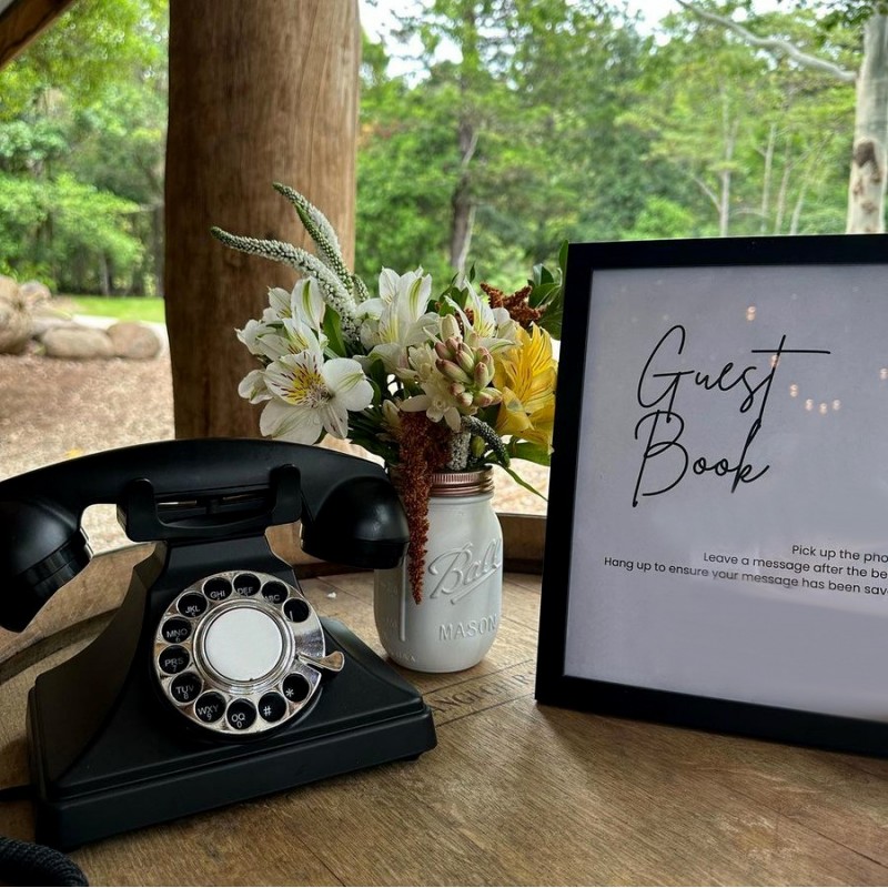 179,95 € Spedizione Gratuita | Audio Guest Book Crosley-GPO Replica antica telefono britannico. Telefono vintage e retrò per matrimoni Colore Nero