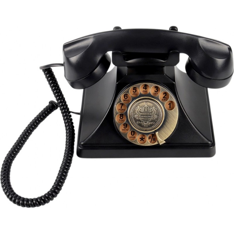 179,95 € Spedizione Gratuita | Audio Guest Book Crosley-GPO Replica antica telefono britannico. Telefono vintage e retrò per matrimoni Colore Nero