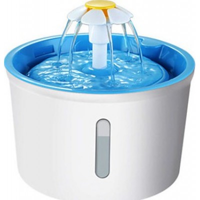 Drinking water fountain. Interactive and fun. Cat and dogs toys Blue