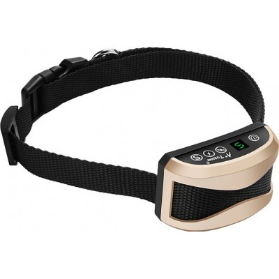 Collar de adiestramiento antiladridos para perros. Modos de descarga estática y vibración Dorado