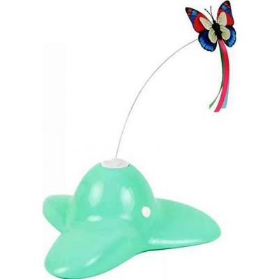 37,99 € Envío gratis | Juguetes para mascotas Juguete eléctrico para mascotas. Mariposa giratoria con rotación de 360 ​​grados Verde