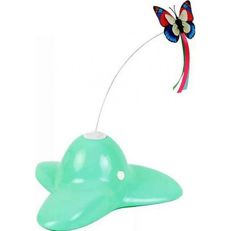 37,99 € Envío gratis | Juguetes para mascotas Juguete eléctrico para mascotas. Mariposa giratoria con rotación de 360 ​​grados Verde