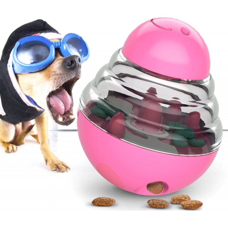 22,99 € Free Shipping | Pet Bowls, Feeders & Waterers Interactive cat and dog food treat ball. Food container. Pet tumbler toy Pink