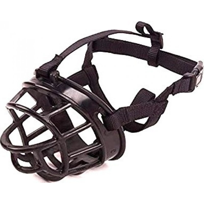 26,99 € 送料無料 | ペットの口輪 調節可能な噛み付き防止と通気性のある安全ペットの子犬の銃口マスク ブラック