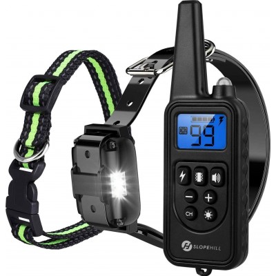 43,99 € Envío gratis | Collar anti-ladridos Collar de adiestramiento para perros. Sonido, vibración, descarga estática y luz. Alcance de 800 metros. Ajustable