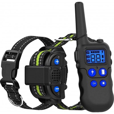 Dog training collar. Voice and Walkie-Talkie function. 4 Training modes. 800 meter range