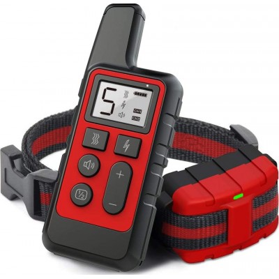 Collar de adiestramiento para perros. Alcance de 500 metros. Impermeable. Zumbador, vibración y descarga estática