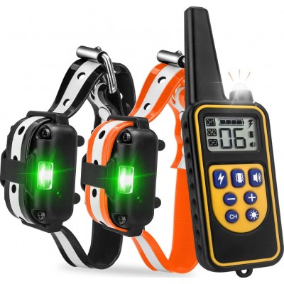 61,99 € Envío gratis | Caja de 2 unidades Collar anti-ladridos Collar de adiestramiento para perros. Sonido, luz LED, vibración y descarga eléctrica. Niveles ajustables